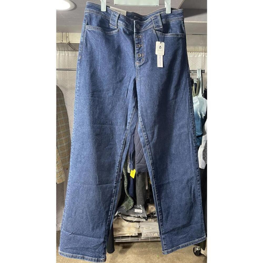 NWT Sanctuary Luna  Cuffed/Uncuffed Relax Straight Blue Denim Sz 31 MSRP $139 - Picture 5 of 5